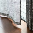 thumbnail image 5 of Chanasya 2-Panel Floral Jacquard Textured Dark Gray Curtains with Grommets for Windows Living Room Bedroom Office - Partial Room Darkening Drapes for Privacy and Decor - 52 x 96 Inch Long - Dark Gray, 5 of 7