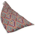 thumbnail image 2 of Ethnic Lounger Chair Bag, Rhombus Pattern with Colorful Zigzags Spirals and Squares Timeless Illustration, High Capacity Storage with Handle Container, Lounger Size, Multicolor, by Ambesonne, 2 of 2