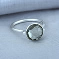 thumbnail image 2 of Sechi 925 Sterling Silver Natural Green Amethyst Statement Ring Gemstone Jewelry for Women, 2 of 5