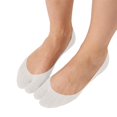 thumbnail image 2 of Ljudmp Women's No Show Tabi Socks Split Toe Socks Non-Slip Liner Socks for Flip Flops Silicone Heel Grip Low Cut Cotton Sock White, 2 of 3