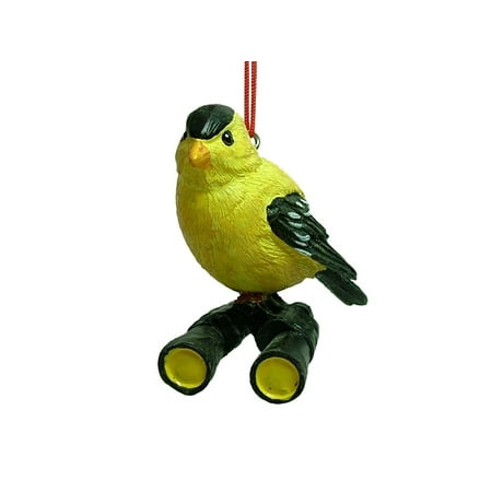 Holiday Bird Decor Bird Binoculars Bird Watching American Goldfinch Christmas Tree Ornament By On Holiday Ship from US ()