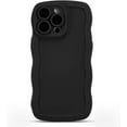 thumbnail image 6 of Wave Frame Case for iPhone 13 Pro 6.1 inch Phone Case,Cute Wave Frame Slim Fit Shockproof Phone Bumper Cover Soft Pretty Curly Wavy Case Anti-Scratch TPU Case -Black, 6 of 12