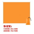 thumbnail image 4 of SDJMa Orange Plaid Beach Blanket, 78 x 55 Inch Large Waterproof Sandproof Beach Mat with Storage Bag for Outdoor Travel Beach Picnic Camping Hiking Backpacking, 4 of 8