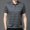 A0396-Gray, variant on POTETI Mens Polo Shirt Casual Short Sleeve Collared Shirts Summer Striped Loose Tops
