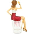 thumbnail image 3 of Hiccup by H2Z 73702 Bottom's Up Girl in Shot Glass, 5-3/4-Inch High, 3 of 4