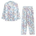 thumbnail image 3 of Kuiaobaty Butterfly Cow Print Pajamas Set for Womens Teen Causal Home Loungewear Sleepwear Set of 2 Pieces Long Sleeve Loose Tops and Long Pants, Size 2XL, 3 of 7