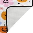 thumbnail image 7 of Bathroom Sets Curtain and Rug Sets 23.6x15.7 in Non-Slip Mat and 66x72 in Shower Curtain for Home Bath Dcor Flowers and Smiling Pumpkins, 7 of 7