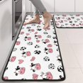 thumbnail image 2 of Kitchen Rugs Sets Of 2,White Cow Heart Pattern Anti Fatigue Kitchen Mat Rugs Non Slip Washable,Decorative Kitchen Floor Mats for Kitchen,Sink,Laundry,17"x47"+17"x47", 2 of 5
