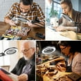 thumbnail image 4 of BEBANG Magnifying Glass with Light and Stand, 4.2″ Real Glass, 2 in 1  Hands Free Magnifying Lamp, Dimmable 3 Color Modes, Lighted Magnifier for Sewing Crafts Close Work, 4 of 6