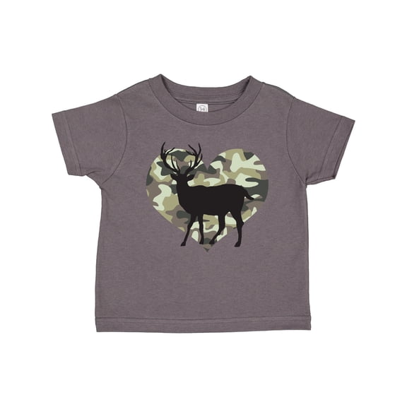 Inktastic Deer Hunting Camo Heart Boys Toddler T-Shirt