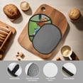 thumbnail image 4 of Pofeuu Butterfly Landing On Head Dumpy Frog Print Silicone Pot Mat Mitten With Hanging Loop Heat Resistant Oven Mitts Non-Slip Bbq Baking Smoking Potholders, 4 of 7