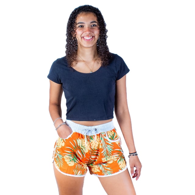 Short De Baño Estampado. Bañador Para Dama