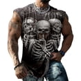 thumbnail image 7 of adaychics Skull Tank Top Men Gothic Skull Print Workout Tank Top Sleeveless Muscle Tee for Streetwear Holiday Party, 7 of 7