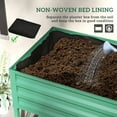 thumbnail image 6 of Outsunny Galvanized Raised Garden Bed, Metal Planter Box with Legs, Storage Shelf and Bed Liner, Green, 6 of 9