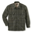 thumbnail image 2 of Guide Gear Plaid Sherpa Lined Fleece CPO Shirt Jacket Olivine Plaid 2XL Tall, 2 of 2