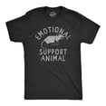 thumbnail image 1 of Mens Emotional Support Animal T Shirt Funny Mean Possum Joke Tee for Guys (Heather Black - SUPPORT) - 3XL, 1 of 3