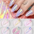 thumbnail image 4 of 1 Caja De Uñas Aurora Espejo En Polvo Brillo Color Metálico Pigmento Para Arte Gel UV Pulido Oro Rosa Plata Colores, 4 of 4