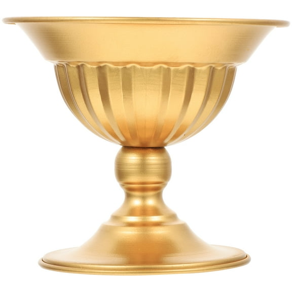 HOOWIFFY Rustic Vase Golden 1Pack 6.13X6.13X5.42in