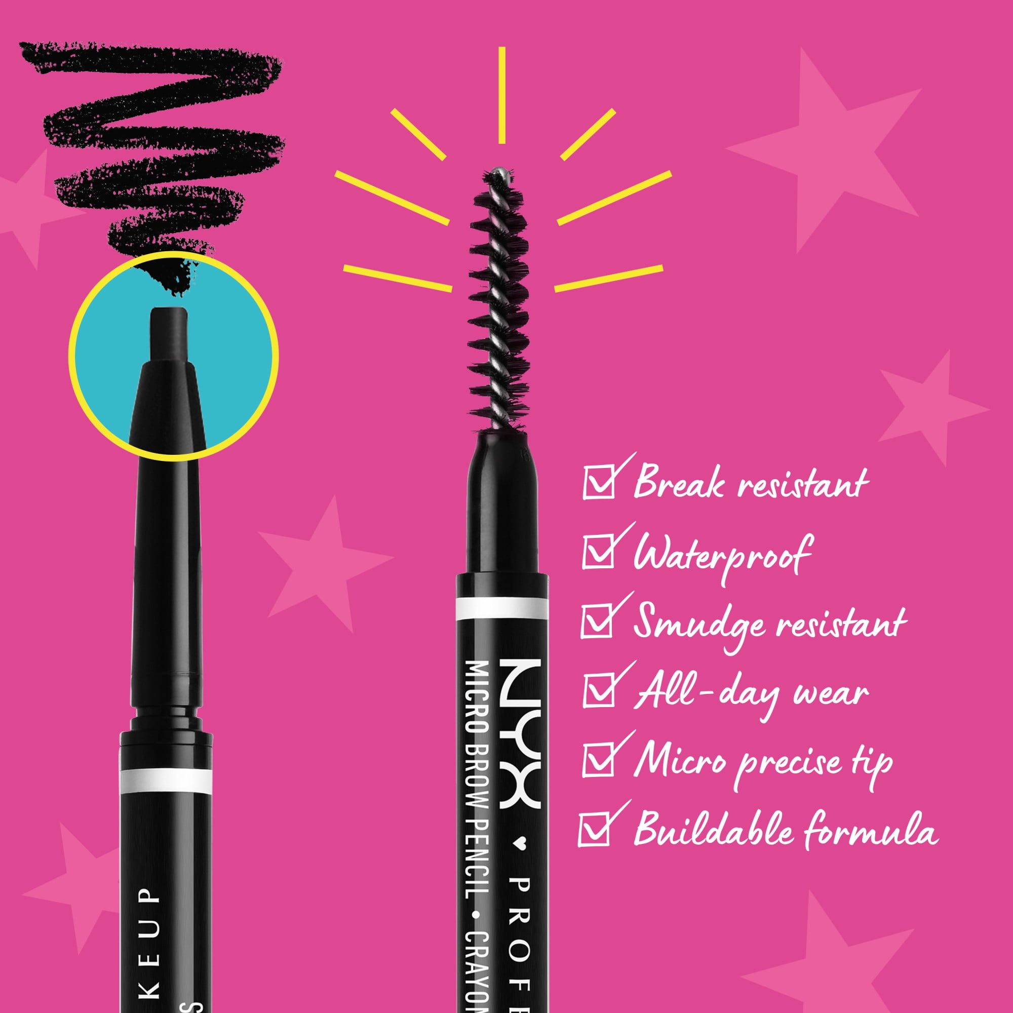 NYX Professional Makeup, Micro Brow Pencil, Precise Eyebrow Pencil