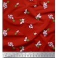 thumbnail image 1 of Soimoi Viscose Chiffon Fabric Leaves & Azalia Floral Fabric Prints by Yard 42 Inch Wide, 1 of 3