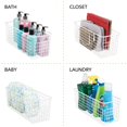 thumbnail image 6 of mDesign Metal Wire Food Storage Tapered Basket Organizer with Handles for Organizing Kitchen Cabinets, Pantry Shelf, Bathroom, Laundry Room, Closets, Garage - Concerto Collection - Matte White, 6 of 9