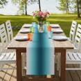 thumbnail image 4 of Table Runners 36 Inches Long Dress Scarves, Turquoise Grey Ombre Farmhouse Kitchen/Dining Table Runner, Short Coffee Tablerunners, Farmhouse Gradient Minimalist 13x36 Inch, 4 of 9