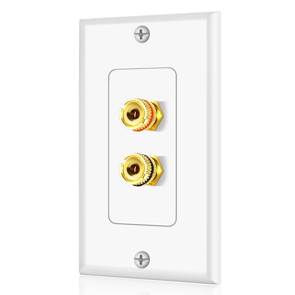 Home Theater Speaker Wall Plate Outlet 1 Speaker Sound Audio