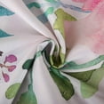 thumbnail image 5 of Pink Floral Shower Curtain, Flowers with Green Leaf Fabric Bathroom Curtains Set with Hooks, Blue and Pink Shower Curtains Blossom Bathroom Decor 72x72 Inches Machine Washable, 5 of 6