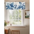 thumbnail image 2 of Blue Jellyfish Coastal Curtain Valances for Windows, Nautical Octopus Summer Ocean Kitchen Valance Window Treatment, Light Filtering Block Curtains for Bathroom/Bedroom/Living Room 60'' x 18'', 2 of 9