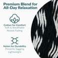 thumbnail image 4 of Sunnydaze 2-Person Cotton and Nylon Mayan Family Hammock, 625 lb Capacity - Black and White, 4 of 12