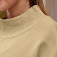 thumbnail image 5 of Sweatshirt for Women Oversized Sweatshirts Hoodies Fleece Crewneck Sweaters Casual Tops Comfy Fall Fashion Outfits Winter Clothes 2026 Khaki M, 5 of 7