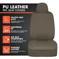 thumbnail image 2 of BDK 9-Piece Beige Leather Car Seat Cover Full Set, Front Seat Cover and Rear Bench Seat Cover, Universal Fit Car Seat Covers for Cars Trucks SUVs Vans, Complete Full Coverage Protection For Vehicles, 2 of 10
