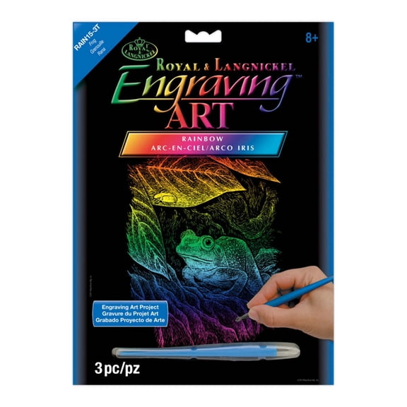 Royal & Langnickel RAIN15 Engraving Art Set Rainbow Foil Frog