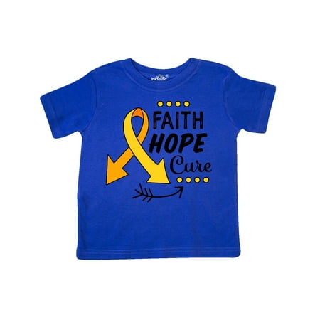 

Inktastic Faith Hope Cure Childhood Cancer Awareness with Arrow Gift Toddler Boy or Toddler Girl T-Shirt