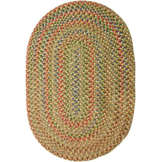 Rhody Rug KA53R048X072 Katie 4 x 6 ft. Multi Indoor-Outdoor Oval Braided Rug, Camel