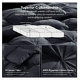 thumbnail image 6 of Luxurious Oversized California King Goose Down Comforter, 108 X 98 inches, UNIQUE Black Pinch Pleat, 600 Thread Count, 100% Egyptian Cotton Cover, 80 Oz Fill Weight, 750 Fill Power, 6 of 7