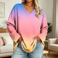 thumbnail image 2 of GERsome Womens Long Sleeve Shirts Plus Size V Neck Casual Blouses for Fall Casual Size XL, 2 of 7