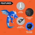 thumbnail image 5 of Joiedomi 5 FT Tall Halloween Inflatable Hanging Ice Dragon with Build-in LEDs, Blow Up Flying Dragon with Light for Halloween Party Indoor, Outdoor, Yard, Garden, Lawn Decorations, 5 of 7