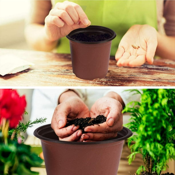 Pot de fleurs en plastique pour semis, pépinière, pot de démarrage
