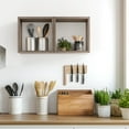 thumbnail image 3 of Kaboon Wall Mount Cube Shelf Set of 2, 12.5x12.5x7.87, Model-Cube-Shelf, Eucalyptus, 3 of 7