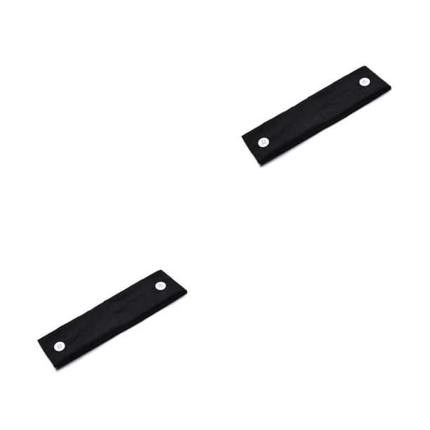 Sonducket Botón soporte para diadema antideslizante buena elasticidad aliviar el dolor de oído ajuste cómodo bufanda tocado absorción de Negro con Botones 2piezas