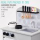 thumbnail image 5 of Set de juego Pretend Kitchen Lil' Jumbl Kids con olla y sartén, gris, 5 of 9