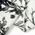 thumbnail image 3 of DriftAway Heather Valance for Kitchen Windows Living Room Bathroom Thermal Insulated Farmhouse Rod Pocket Window Valances with Floral Botanical Patterns 52Wx18L Charcoal Black and White 1 Pack, 3 of 8