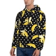 thumbnail image 3 of Pofeuu Banana Print Mens Casual Hooded Collar Drawstring Hoodies Pullover Sweatshirts Casual Long Sleeve Shirts-Medium, 3 of 7