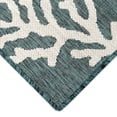 thumbnail image 3 of Transocean CRER8844894 Liora Manne Carmel Coral Border Indoor & Outdoor Rug, Teal - 23 in. x 7 ft. 6 in., 3 of 5
