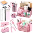 thumbnail image 1 of Set de organizadores y accesorios de escritorio Froidesente Pink 17 en 1, 1 of 9