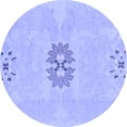 thumbnail image 1 of Ahgly Company Indoor Round Abstract Blue Modern Area Rugs, 4' Round, 1 of 4