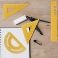thumbnail image 4 of 4Pcs Aluminum Alloy Ruler Math Geometry Tool Office Scale Ruler Measuring Ruler Protractor for Student, 4 of 9