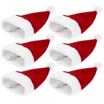 GAXIRE Miniature Santa Hat Mini Hats for Christmas Party 6Pcs 4.32X2.75X0.59in