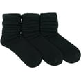 thumbnail image 7 of ToBeInStyle Pack of 3 of Colorful Unisex Fashion Slouch Socks - Black, 7 of 7